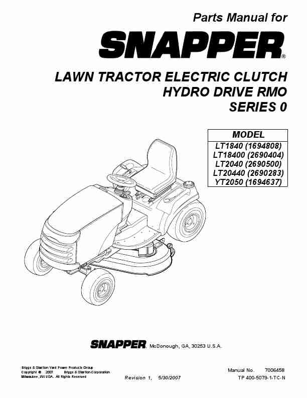 Snapper Lawn Mower LT18400 (2690404)-page_pdf